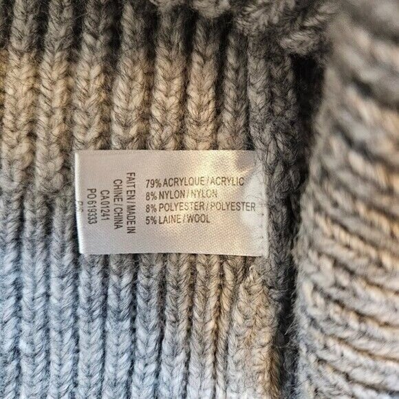 Contemporaine Sweater Women S Gray Exclusive Simons Chunky Ribbed Knit Oversized - Picture 12 of 16